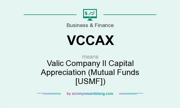 What does VCCAX mean? It stands for Valic Company II Capital Appreciation (Mutual Funds [USMF])