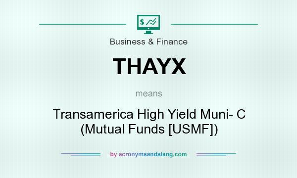 What does THAYX mean? It stands for Transamerica High Yield Muni- C (Mutual Funds [USMF])