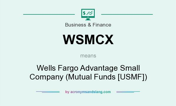 What does WSMCX mean? It stands for Wells Fargo Advantage Small Company (Mutual Funds [USMF])