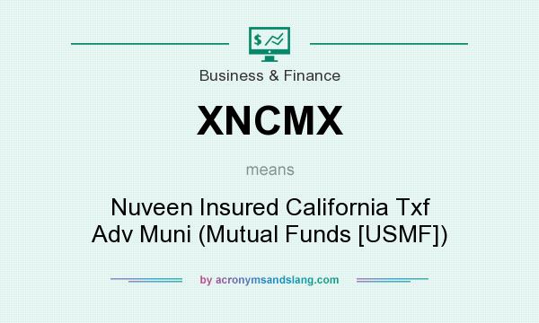 What does XNCMX mean? It stands for Nuveen Insured California Txf Adv Muni (Mutual Funds [USMF])
