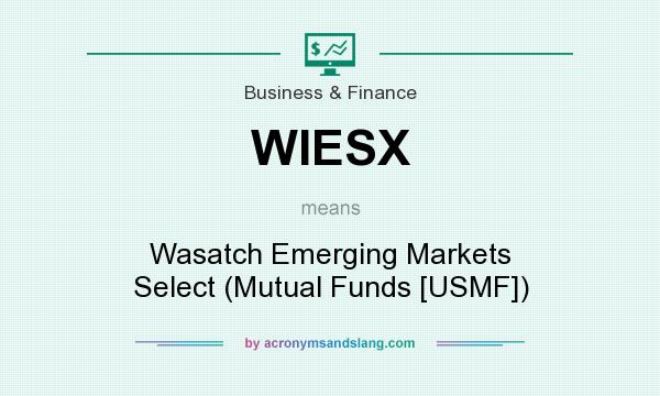 What does WIESX mean? It stands for Wasatch Emerging Markets Select (Mutual Funds [USMF])