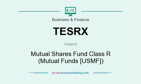 What does TESRX mean? It stands for Mutual Shares Fund Class R (Mutual Funds [USMF])