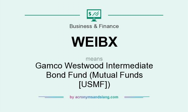 What does WEIBX mean? It stands for Gamco Westwood Intermediate Bond Fund (Mutual Funds [USMF])