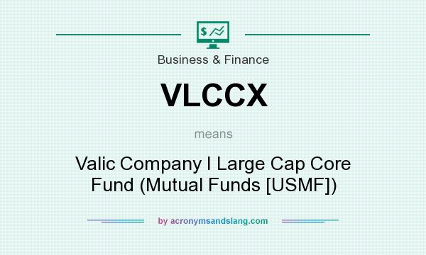 What does VLCCX mean? It stands for Valic Company I Large Cap Core Fund (Mutual Funds [USMF])