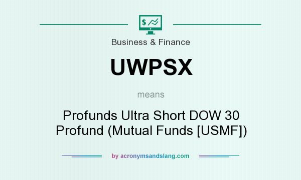 What does UWPSX mean? It stands for Profunds Ultra Short DOW 30 Profund (Mutual Funds [USMF])