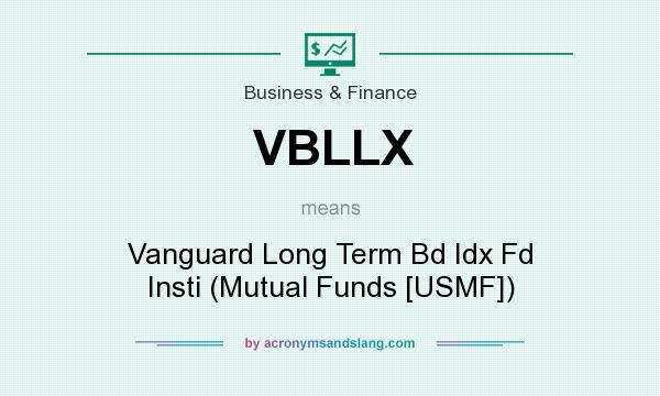 What does VBLLX mean? It stands for Vanguard Long Term Bd Idx Fd Insti (Mutual Funds [USMF])