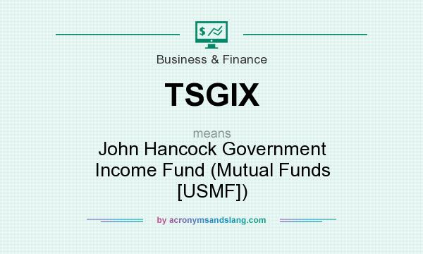 What does TSGIX mean? It stands for John Hancock Government Income Fund (Mutual Funds [USMF])