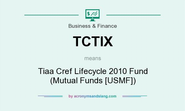 What does TCTIX mean? It stands for Tiaa Cref Lifecycle 2010 Fund (Mutual Funds [USMF])