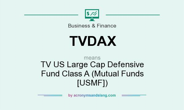 What does TVDAX mean? It stands for TV US Large Cap Defensive Fund Class A (Mutual Funds [USMF])