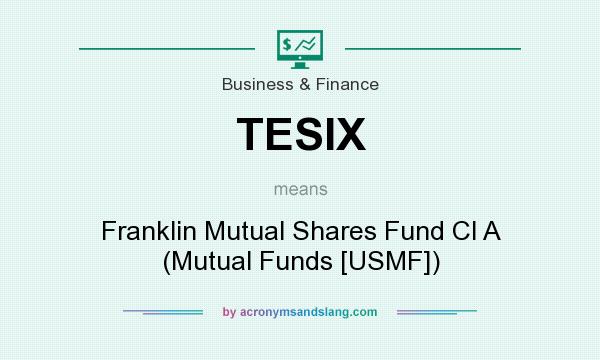What does TESIX mean? It stands for Franklin Mutual Shares Fund Cl A (Mutual Funds [USMF])