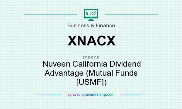 What does XNACX mean? It stands for Nuveen California Dividend Advantage (Mutual Funds [USMF])