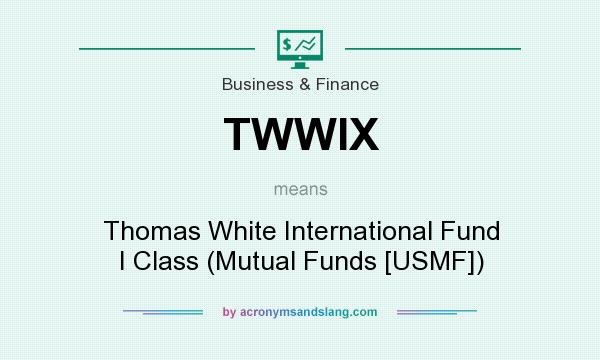 What does TWWIX mean? It stands for Thomas White International Fund I Class (Mutual Funds [USMF])