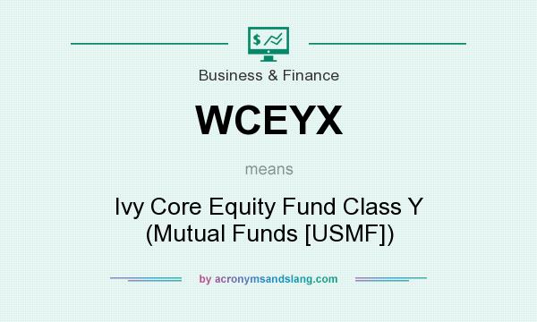 What does WCEYX mean? It stands for Ivy Core Equity Fund Class Y (Mutual Funds [USMF])