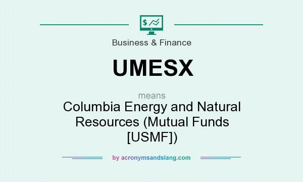 What does UMESX mean? It stands for Columbia Energy and Natural Resources (Mutual Funds [USMF])