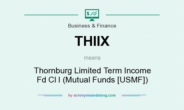 What does THIIX mean? It stands for Thornburg Limited Term Income Fd Cl I (Mutual Funds [USMF])