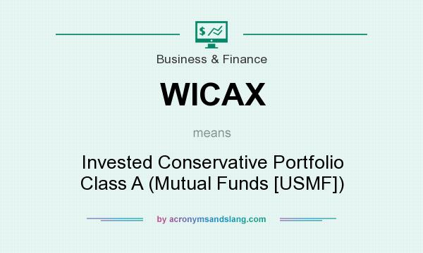 What does WICAX mean? It stands for Invested Conservative Portfolio Class A (Mutual Funds [USMF])
