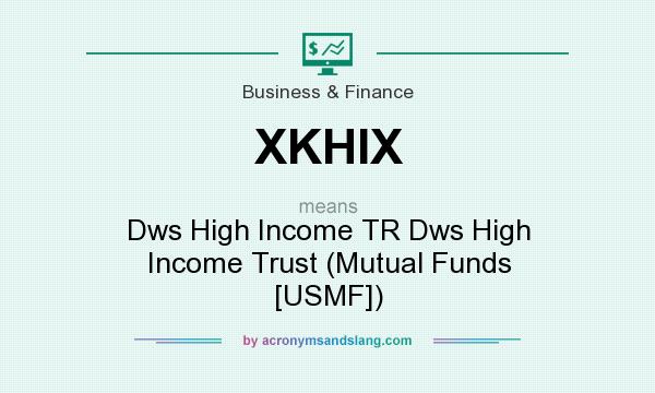 What does XKHIX mean? It stands for Dws High Income TR Dws High Income Trust (Mutual Funds [USMF])