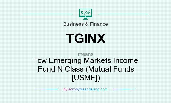 What does TGINX mean? It stands for Tcw Emerging Markets Income Fund N Class (Mutual Funds [USMF])