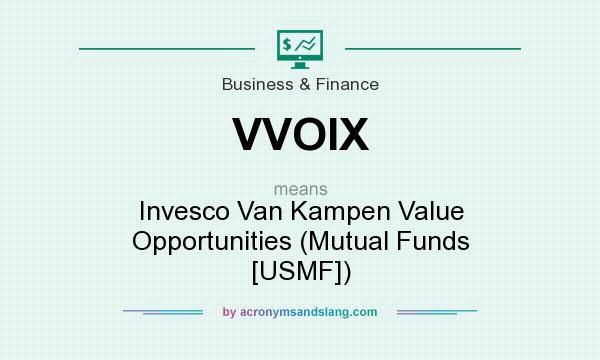 What does VVOIX mean? It stands for Invesco Van Kampen Value Opportunities (Mutual Funds [USMF])