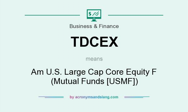 What does TDCEX mean? It stands for Am U.S. Large Cap Core Equity F (Mutual Funds [USMF])
