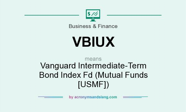 What does VBIUX mean? It stands for Vanguard Intermediate-Term Bond Index Fd (Mutual Funds [USMF])