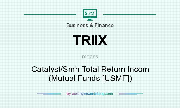 What does TRIIX mean? It stands for Catalyst/Smh Total Return Incom (Mutual Funds [USMF])