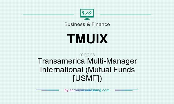 What does TMUIX mean? It stands for Transamerica Multi-Manager International (Mutual Funds [USMF])
