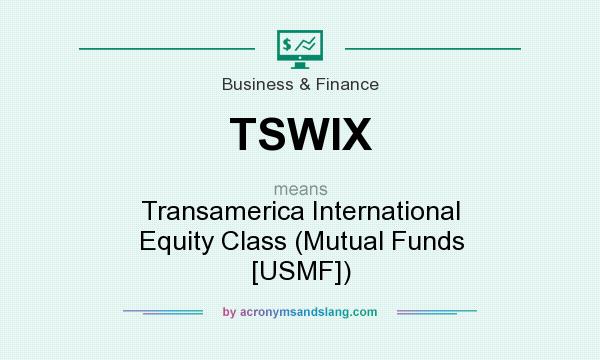 What does TSWIX mean? It stands for Transamerica International Equity Class (Mutual Funds [USMF])