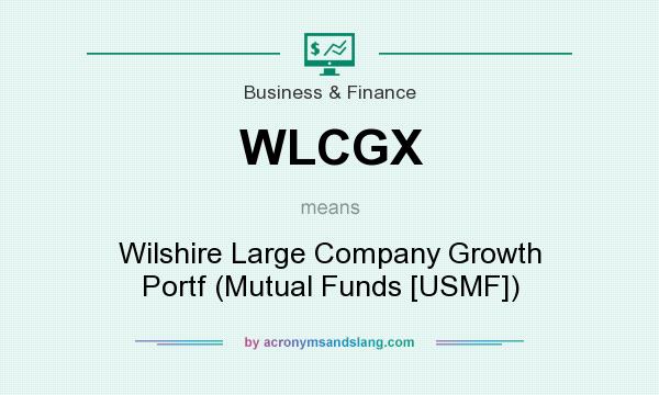What does WLCGX mean? It stands for Wilshire Large Company Growth Portf (Mutual Funds [USMF])