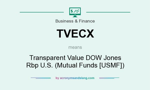 What does TVECX mean? It stands for Transparent Value DOW Jones Rbp U.S. (Mutual Funds [USMF])