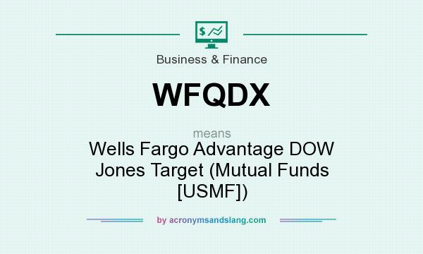 What does WFQDX mean? It stands for Wells Fargo Advantage DOW Jones Target (Mutual Funds [USMF])