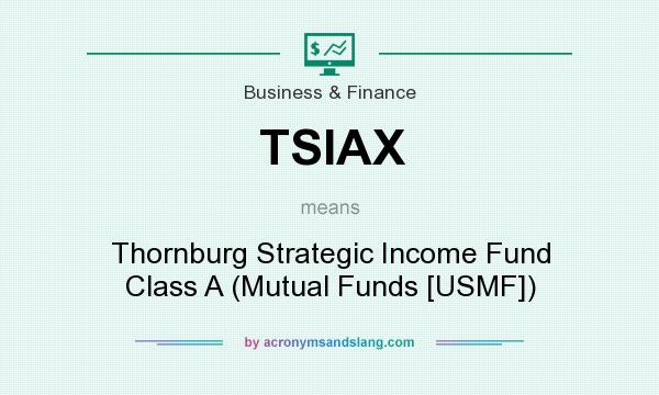 What does TSIAX mean? It stands for Thornburg Strategic Income Fund Class A (Mutual Funds [USMF])