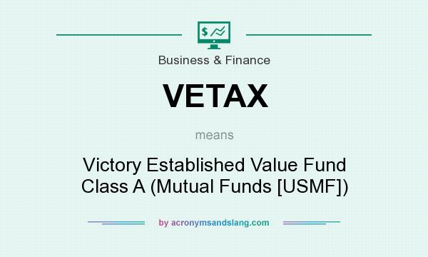 What does VETAX mean? It stands for Victory Established Value Fund Class A (Mutual Funds [USMF])