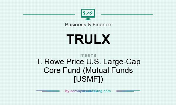 What does TRULX mean? It stands for T. Rowe Price U.S. Large-Cap Core Fund (Mutual Funds [USMF])