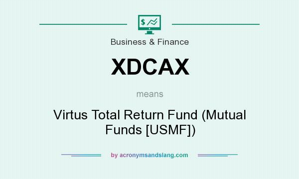 What does XDCAX mean? It stands for Virtus Total Return Fund (Mutual Funds [USMF])
