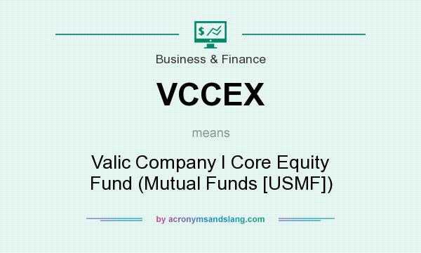 What does VCCEX mean? It stands for Valic Company I Core Equity Fund (Mutual Funds [USMF])