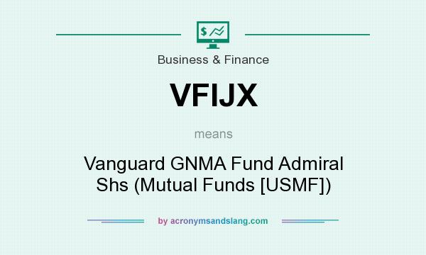 What does VFIJX mean? It stands for Vanguard GNMA Fund Admiral Shs (Mutual Funds [USMF])