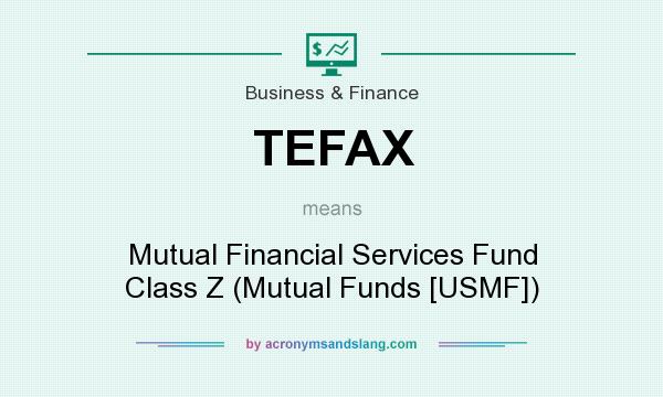 What does TEFAX mean? It stands for Mutual Financial Services Fund Class Z (Mutual Funds [USMF])