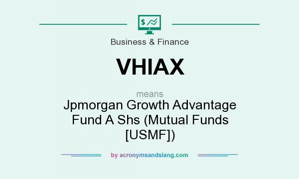 What does VHIAX mean? It stands for Jpmorgan Growth Advantage Fund A Shs (Mutual Funds [USMF])