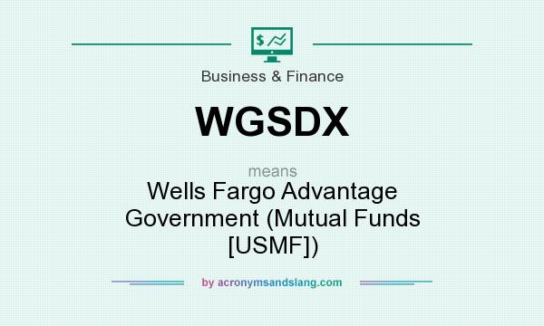 What does WGSDX mean? It stands for Wells Fargo Advantage Government (Mutual Funds [USMF])
