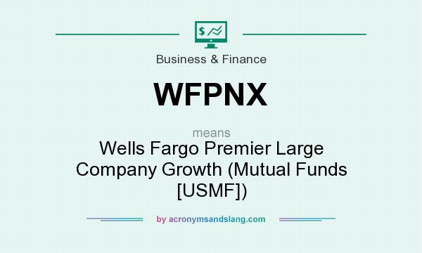 What does WFPNX mean? It stands for Wells Fargo Premier Large Company Growth (Mutual Funds [USMF])