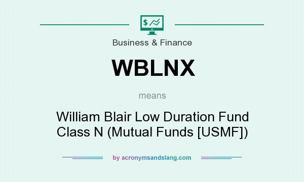 What does WBLNX mean? It stands for William Blair Low Duration Fund Class N (Mutual Funds [USMF])