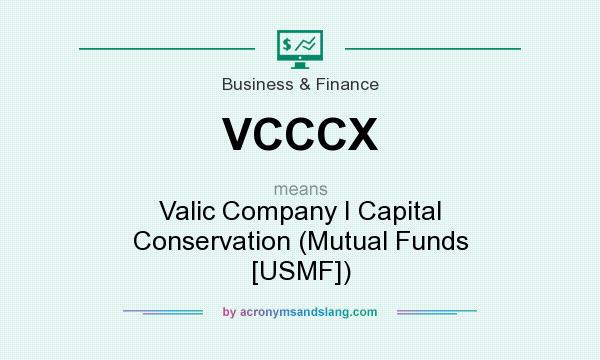 What does VCCCX mean? It stands for Valic Company I Capital Conservation (Mutual Funds [USMF])