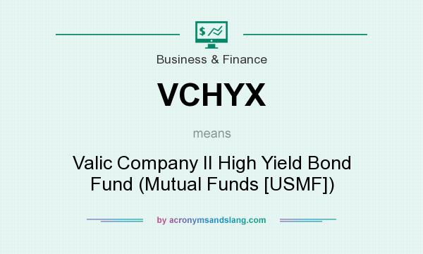 What does VCHYX mean? It stands for Valic Company II High Yield Bond Fund (Mutual Funds [USMF])