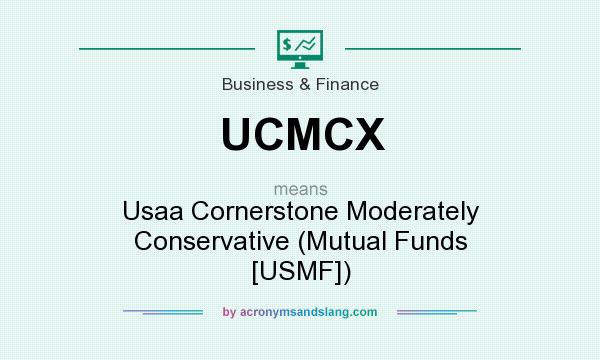 What does UCMCX mean? It stands for Usaa Cornerstone Moderately Conservative (Mutual Funds [USMF])