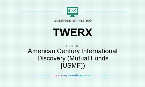 What does TWERX mean? It stands for American Century International Discovery (Mutual Funds [USMF])