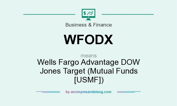 What does WFODX mean? It stands for Wells Fargo Advantage DOW Jones Target (Mutual Funds [USMF])