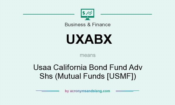 What does UXABX mean? It stands for Usaa California Bond Fund Adv Shs (Mutual Funds [USMF])
