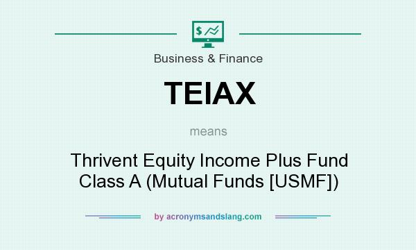 What does TEIAX mean? It stands for Thrivent Equity Income Plus Fund Class A (Mutual Funds [USMF])
