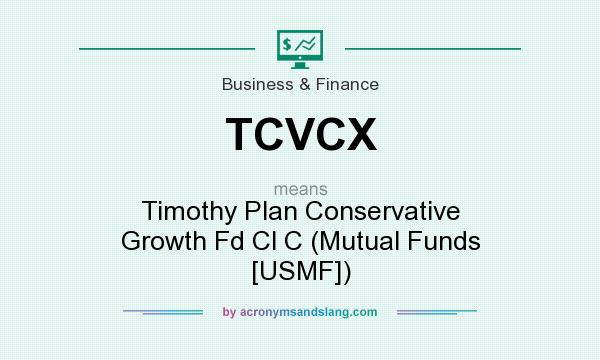 What does TCVCX mean? It stands for Timothy Plan Conservative Growth Fd Cl C (Mutual Funds [USMF])
